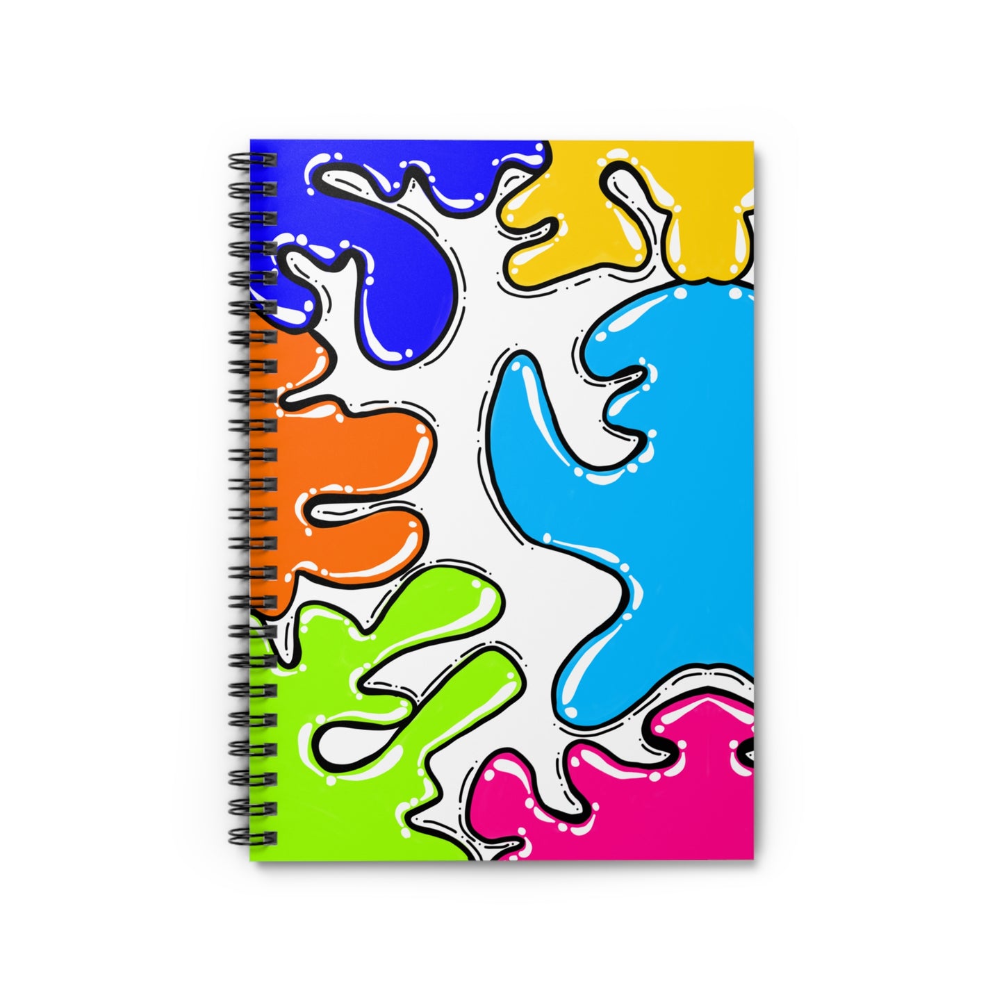 Colorful Spiral Notebook - Fun & Creative Writing Companion, Cute Gift for Students, Artists, or Kids, Perfect for Journaling, School, hand drawn.