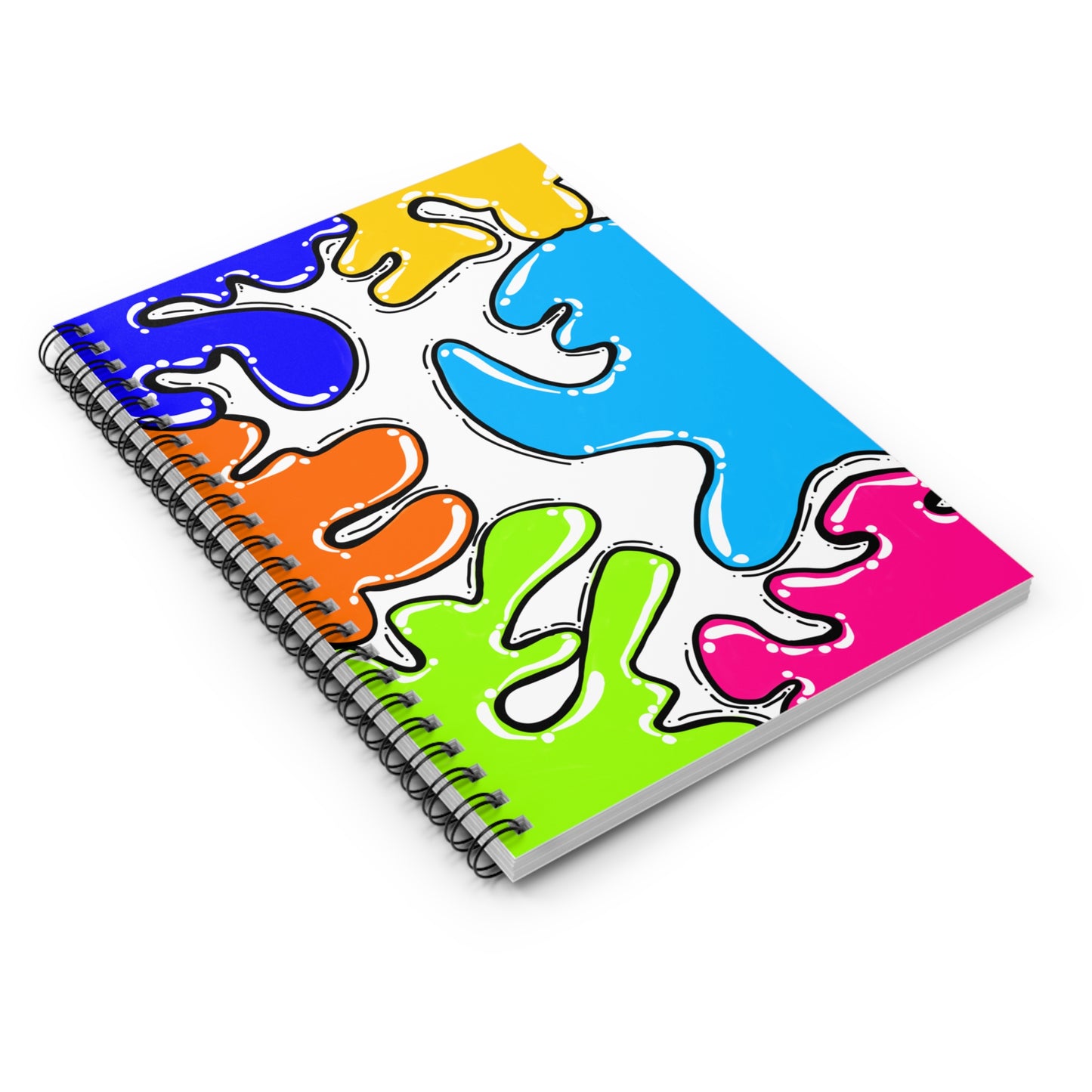 Colorful Spiral Notebook - Fun & Creative Writing Companion, Cute Gift for Students, Artists, or Kids, Perfect for Journaling, School, hand drawn.