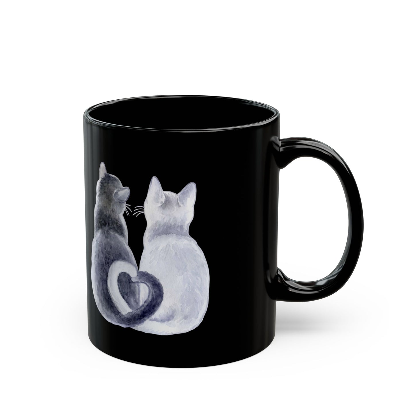 Cat Silhouette Black Mug