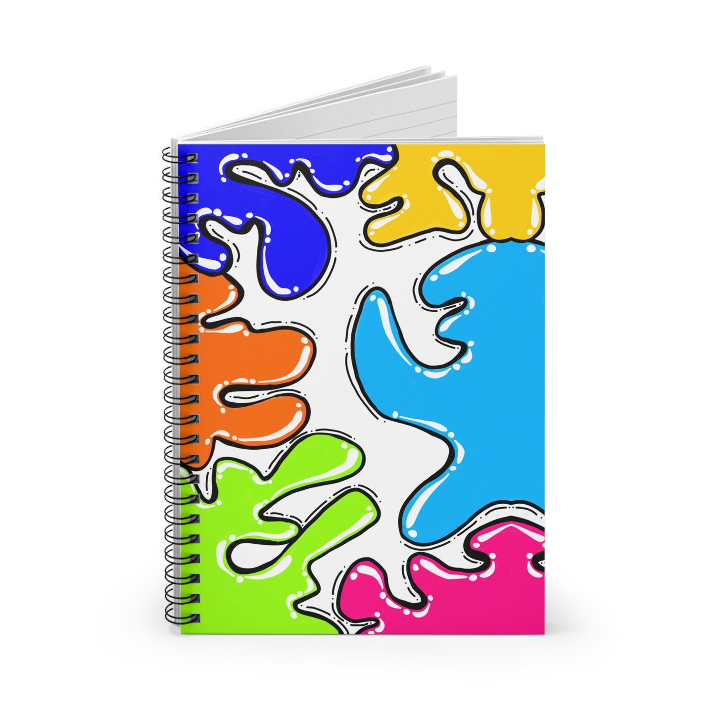 Colorful Spiral Notebook - Fun & Creative Writing Companion, Cute Gift for Students, Artists, or Kids, Perfect for Journaling, School, hand drawn.