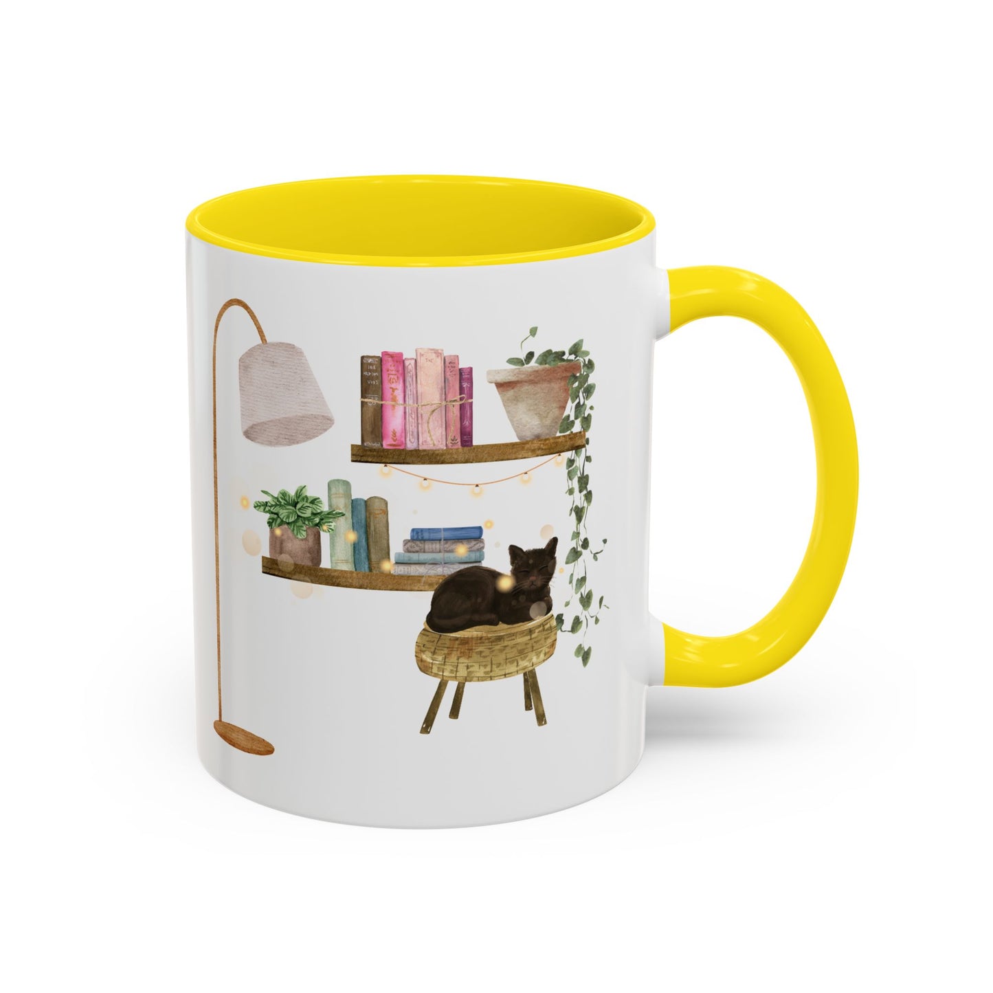 Cozy Cat-themed Coffee Mug, Whimsical Cat Mug for Cat Lovers, Cute Home Decor CoffeeCup, Gift for Cat Owners, Relaxing Cafe Vibe