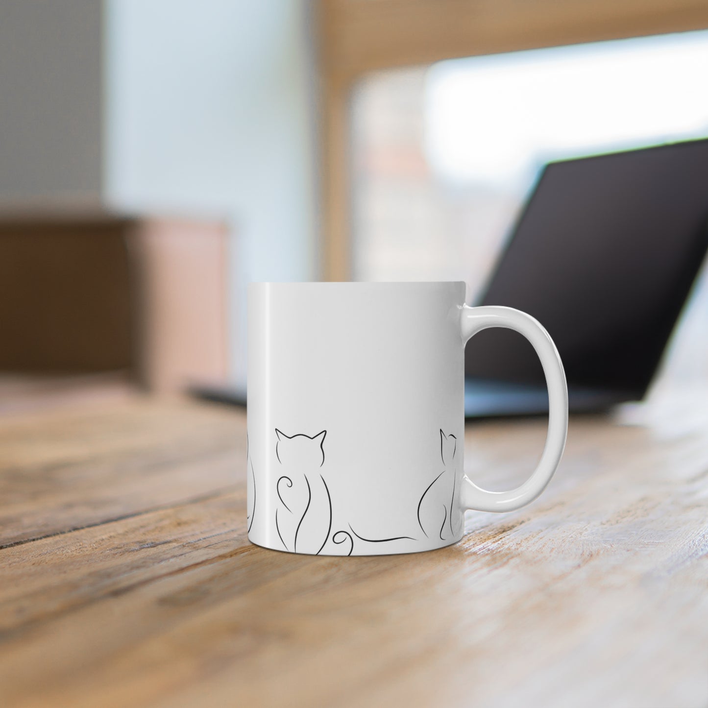 Charming Cat Mug - Purr-fect Gift for Cat Lovers, Cozy Morning Coffee, Cute Cat Decor, Pet Lover's Tea Cup, Unique Feline Art
