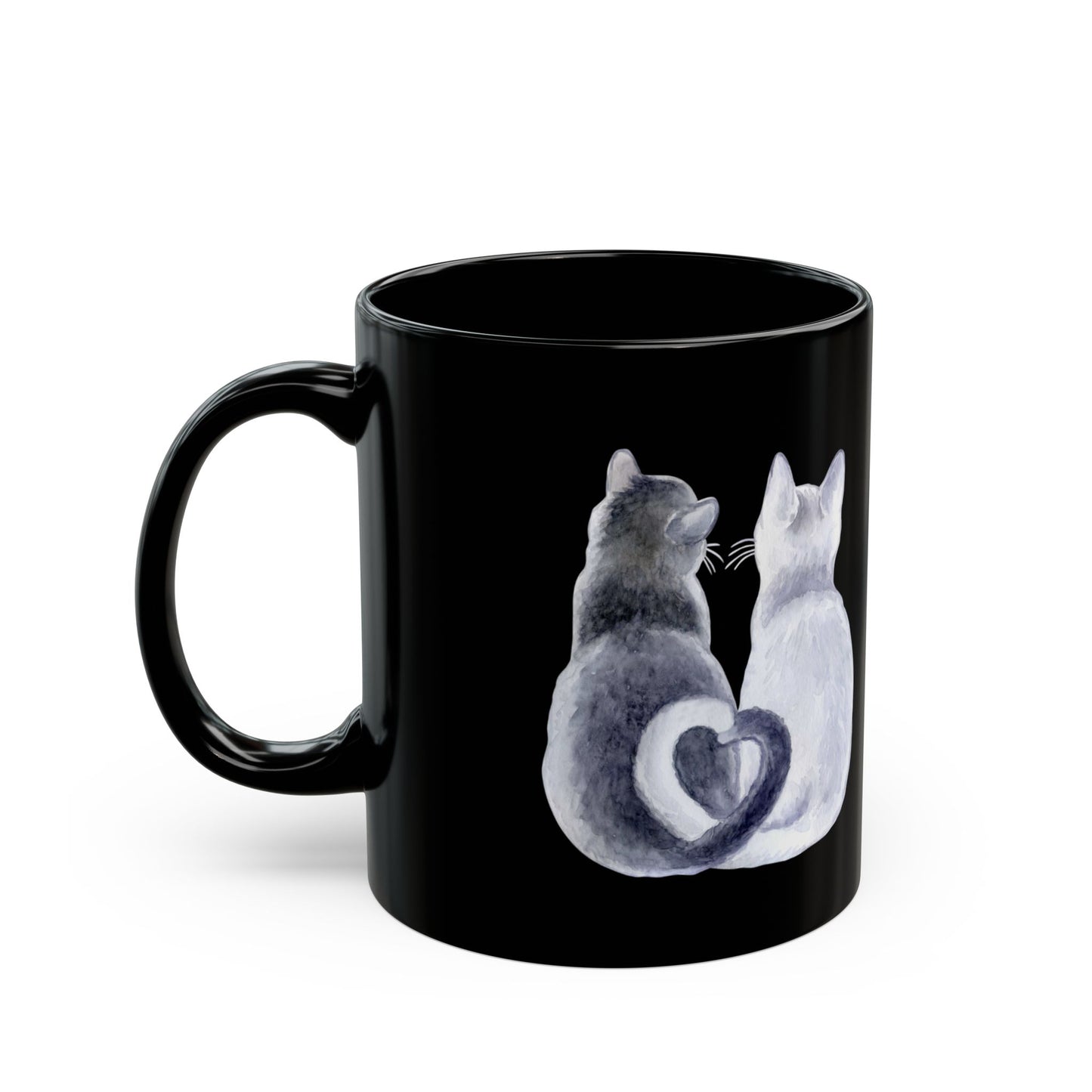Cat Silhouette Black Mug