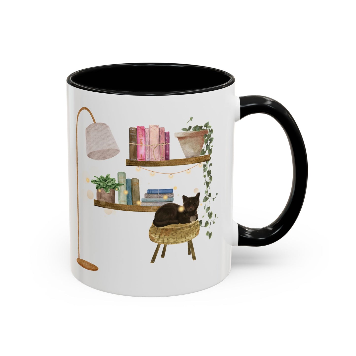 Cozy Cat-themed Coffee Mug, Whimsical Cat Mug for Cat Lovers, Cute Home Decor CoffeeCup, Gift for Cat Owners, Relaxing Cafe Vibe
