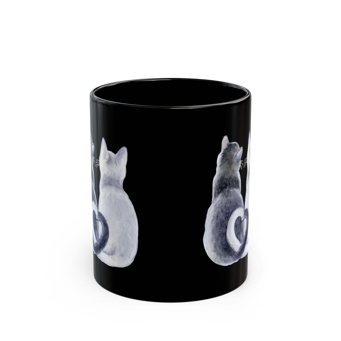 Cat Silhouette Black Mug