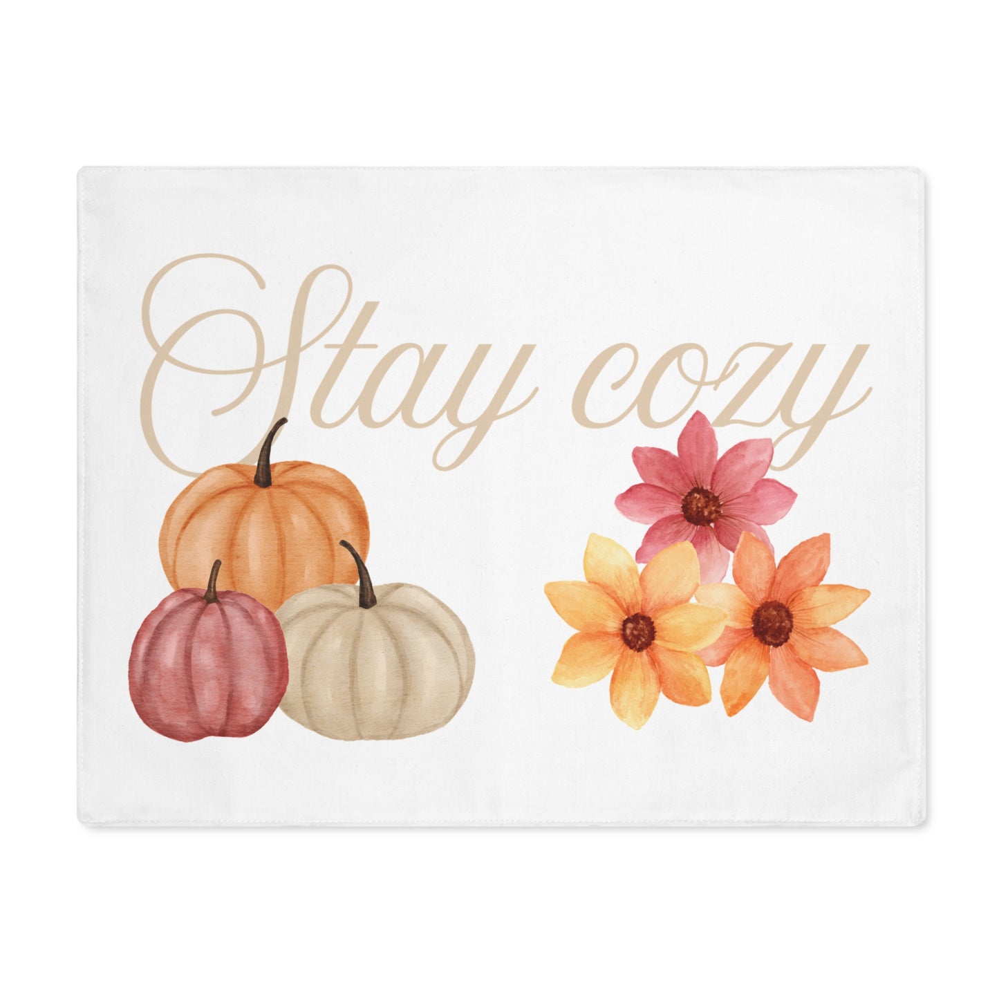 Cozy Autumn Placemat - Stay Cozy Decor for Fall Dining, Seasonal Table Setting, Thanksgiving Table Decor, Autumn Gifts, Farmhouse Style