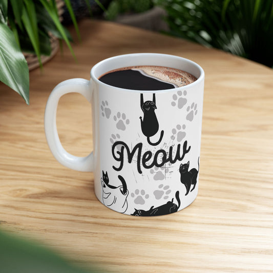 Paw Print Cat Lover Ceramic Mug, Cute Coffee Cup for Pet Owners, Gift for Cat Moms, Cat-Themed Kitchenware, Ideal for Birthdays, Cat [...]