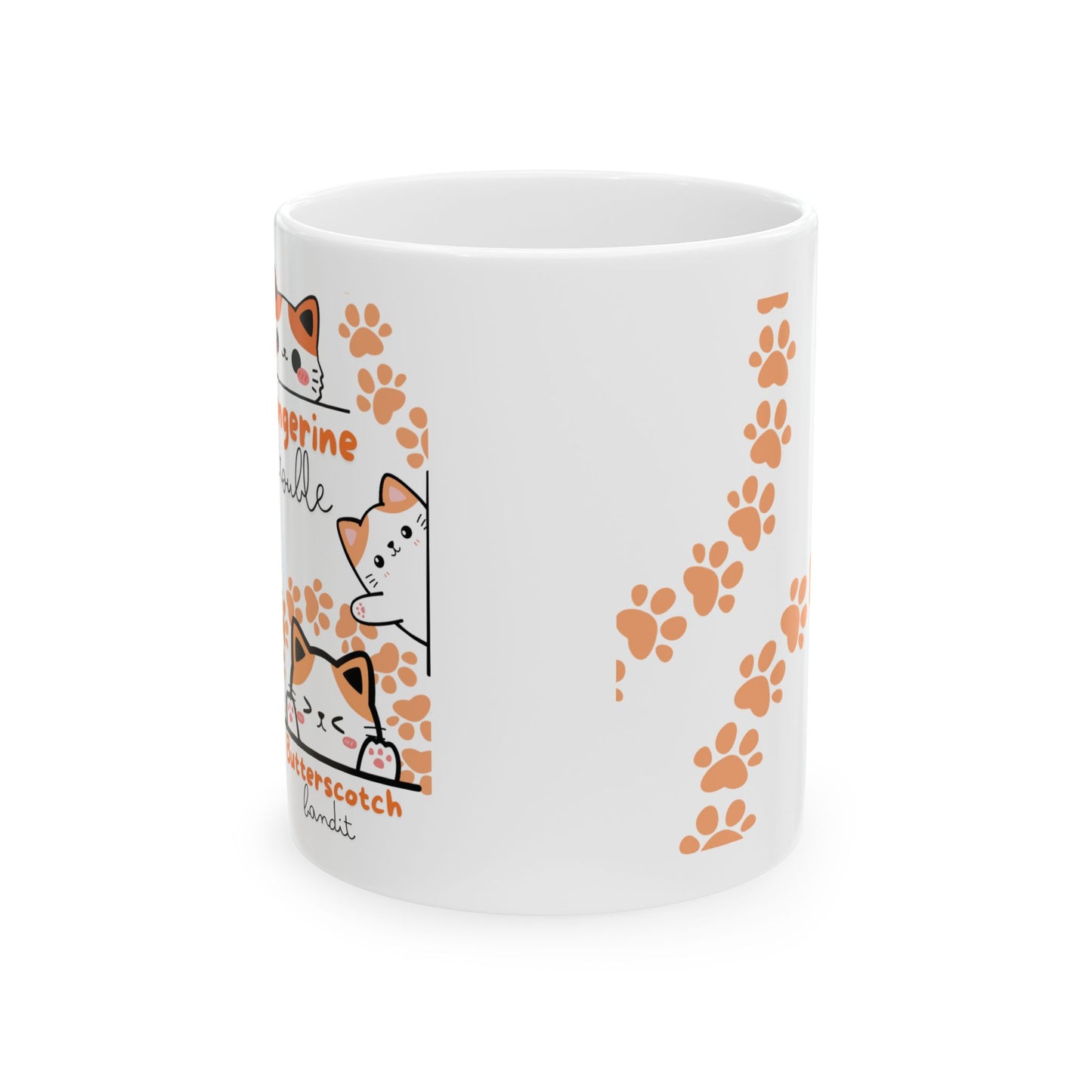 Ginger Kitty Coffee Cup with Paw Prints – Cute Orange Cat Lover Kitchenware