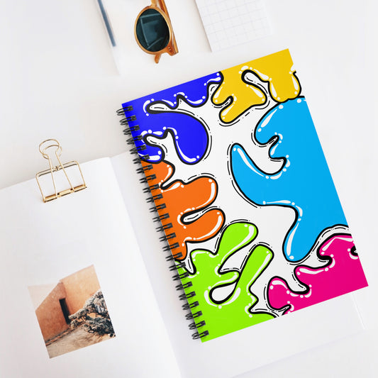 Colorful Spiral Notebook - Fun & Creative Writing Companion, Cute Gift for Students, Artists, or Kids, Perfect for Journaling, School, hand drawn.