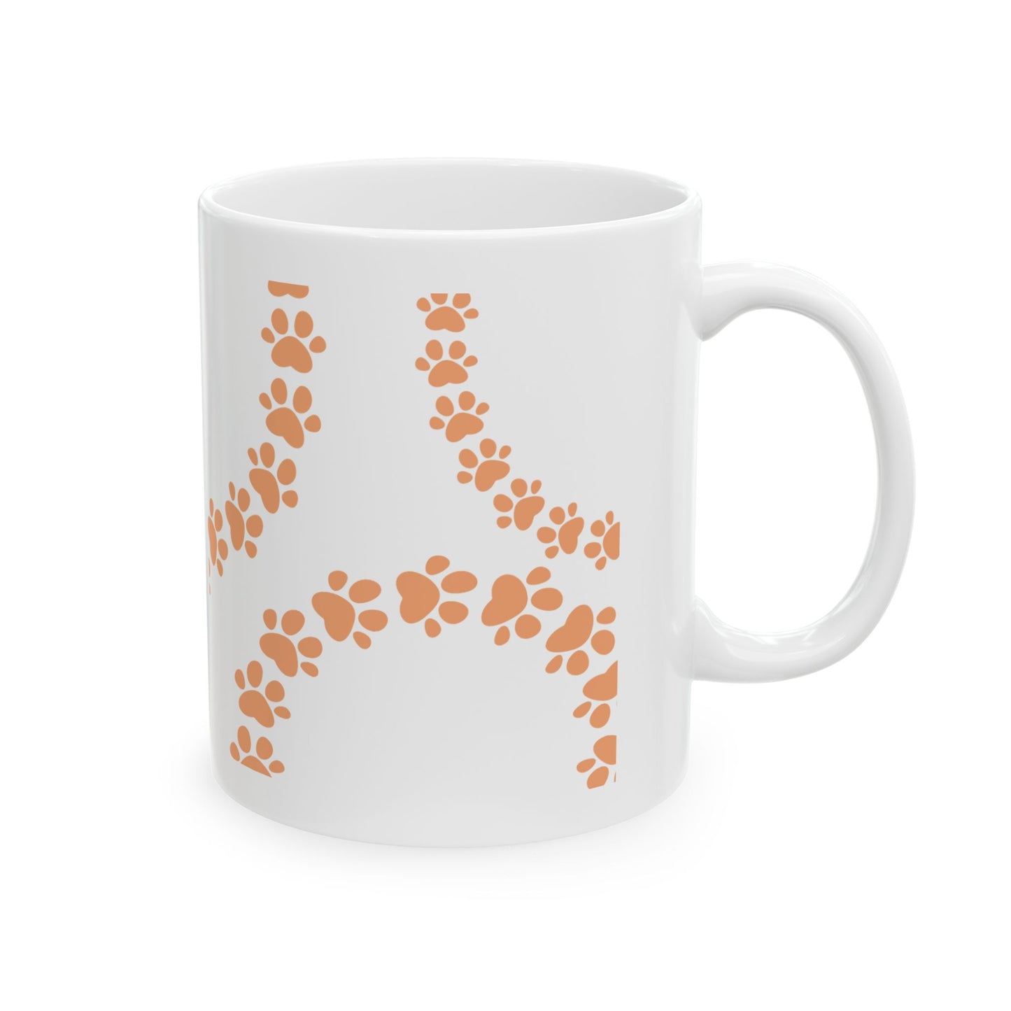 Ginger Kitty Coffee Cup with Paw Prints – Cute Orange Cat Lover Kitchenware