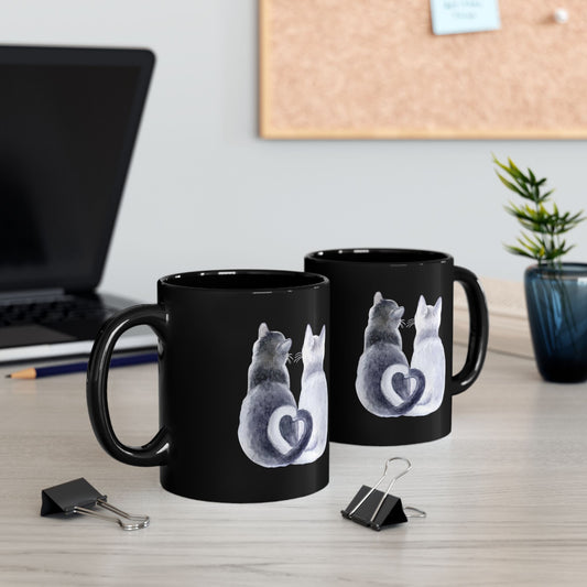Cat Silhouette Black Mug